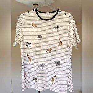 BonWorth Embroided Animal Tee 90s